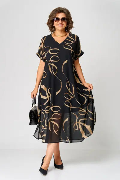 Analeia | luftiges Chiffonkleid in Plus-Size