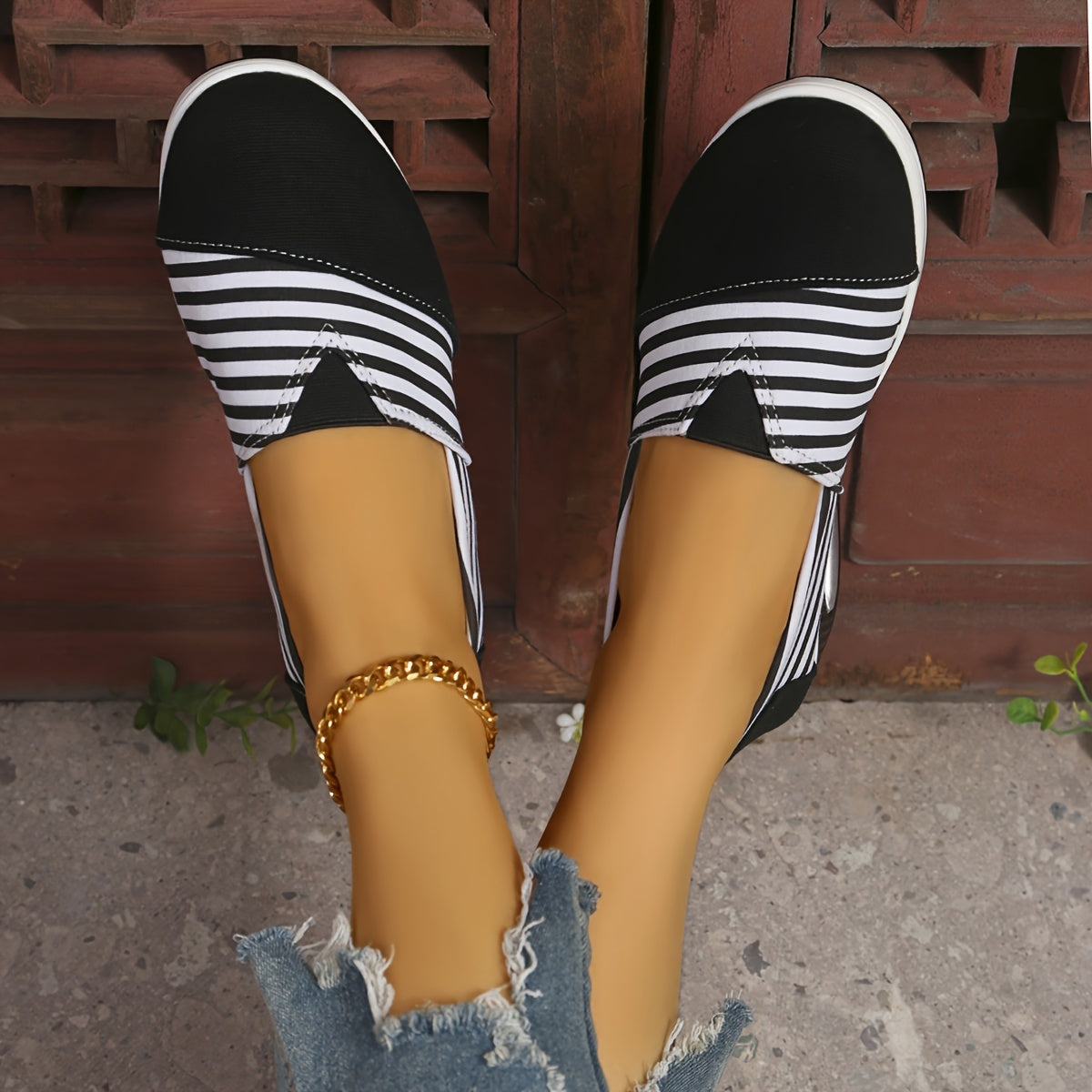 Kasty | Gestreifte orthopädische Schuhe