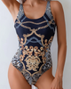 Aliyah | Schnelltrocknender Badeanzug mit Vintage-Print für Damen