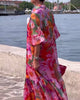 Helena | Bunt bedrucktes Kleid mit lockeren Laternenärmeln
