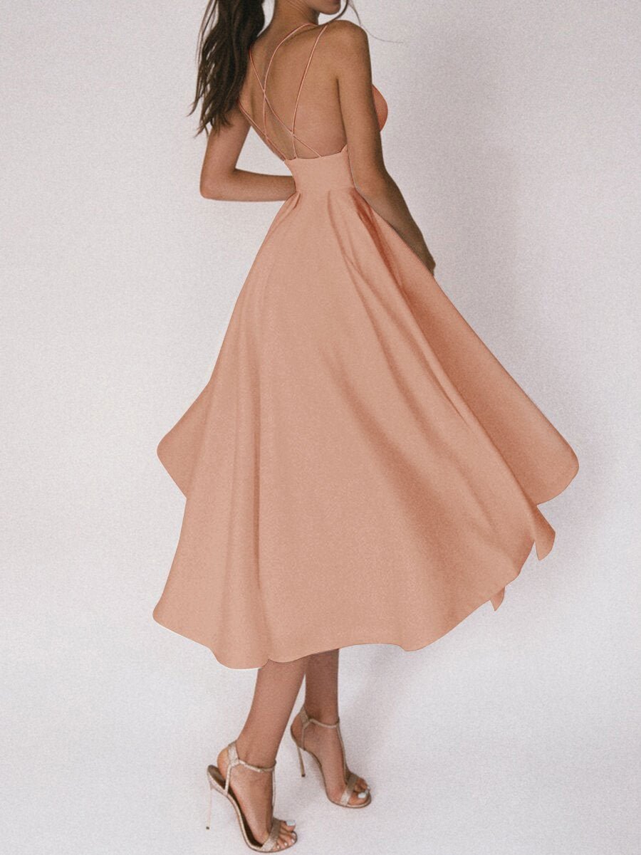 Khlea | Fließendes Maxikleid mit gekreuztem Rücken