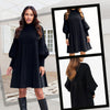 Liarra | Kleid mit Laternenärmeln & Stehkragen