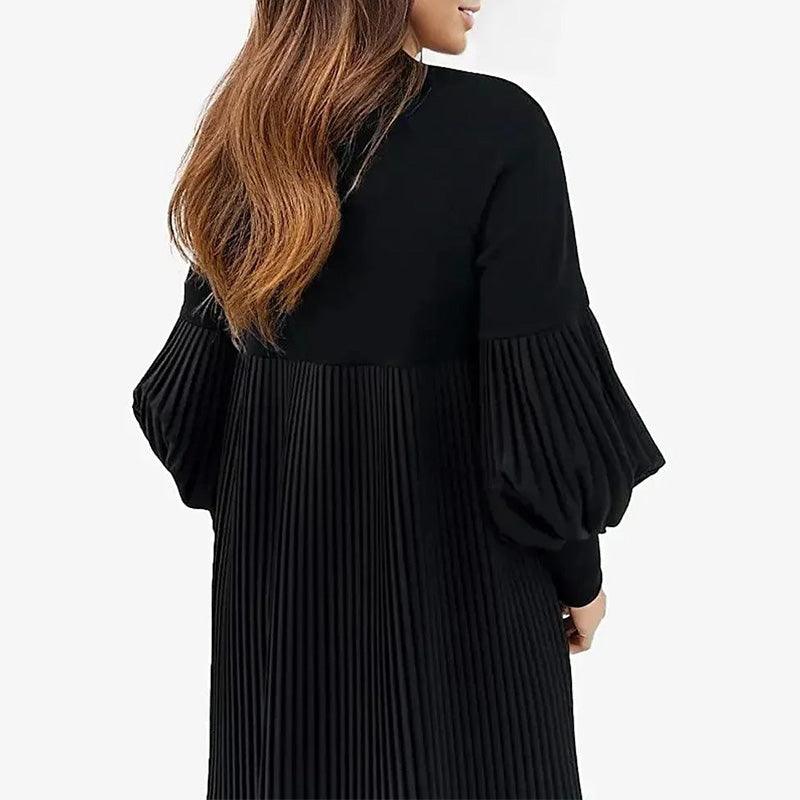 Liarra | Kleid mit Laternenärmeln & Stehkragen