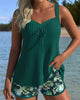 Yasmin | modischer zweiteiliger Strand-Tankini mit Streifen