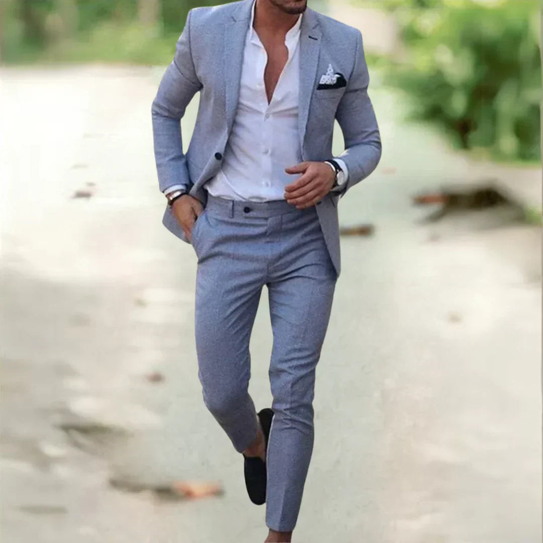 Aristocrato™ - Eleganter und luxuriöser Anzug - Grau / M