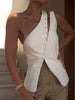 Ash | One-Shoulder-Top mit Knopfdetails