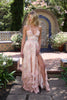 Mary | Kleid im Pfirsich-Tapisserie-Stil