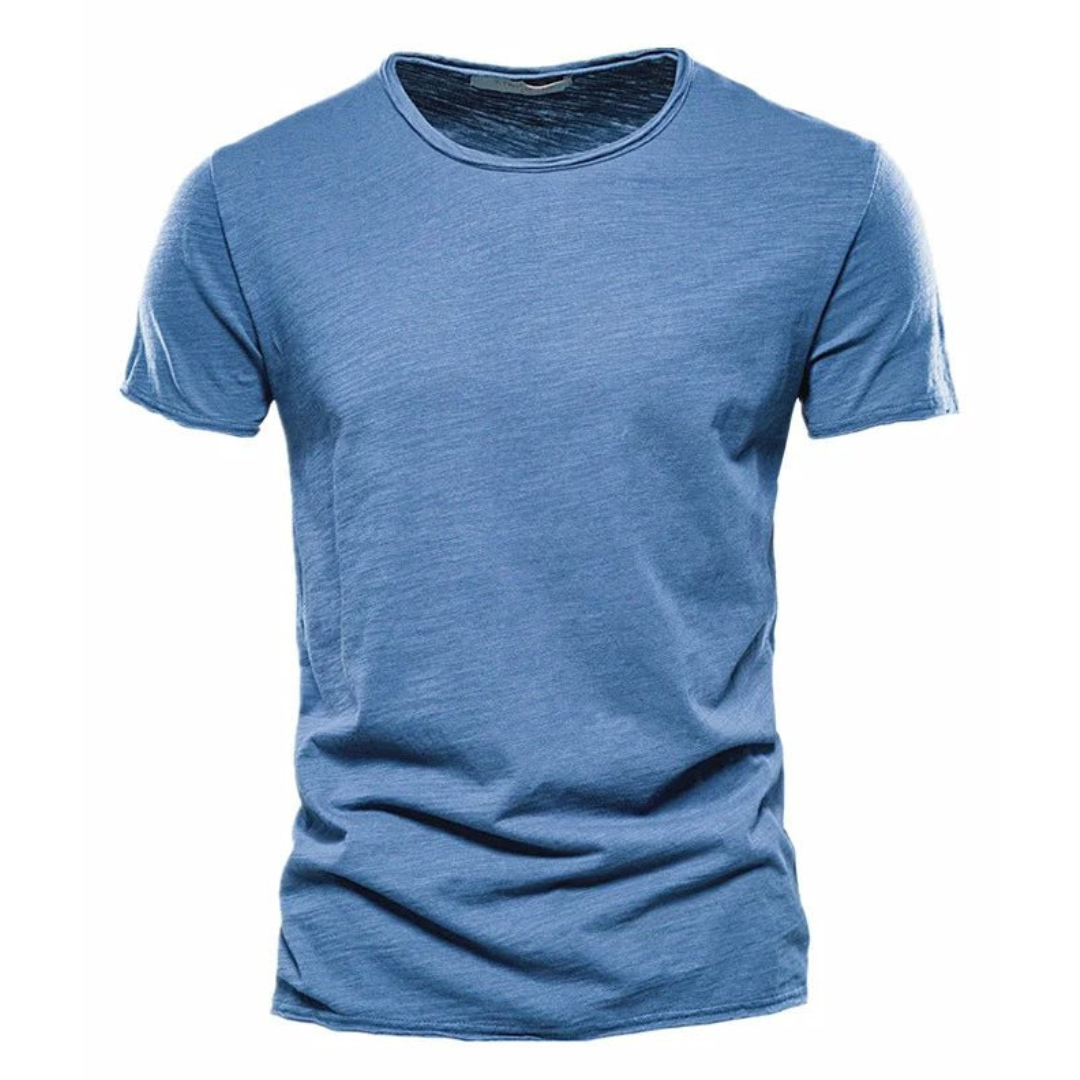 Julian™ | Klassisches T-Shirt - Denim Blau / S