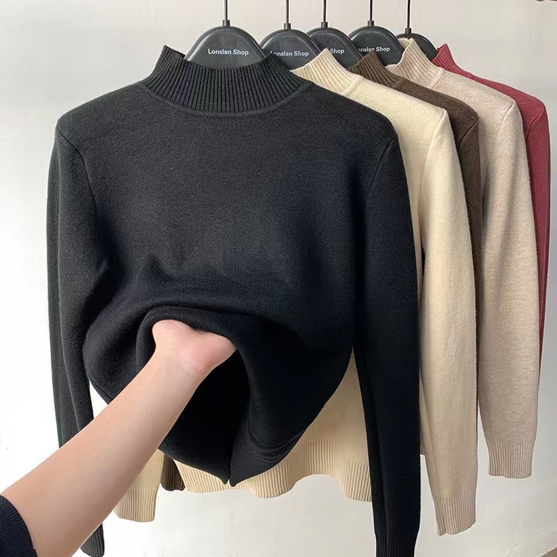 Shira™ | Winter-Fleeceshirt mit dicker Innenseite - Schwarz / S