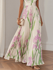 Wilma | Plissiertes Maxikleid mit Blumenmuster