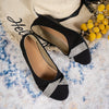 Elsia | Elegante Kristall-Bogen-Keilabsatz-Sandalen