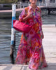 Helena | Bunt bedrucktes Kleid mit lockeren Laternenärmeln