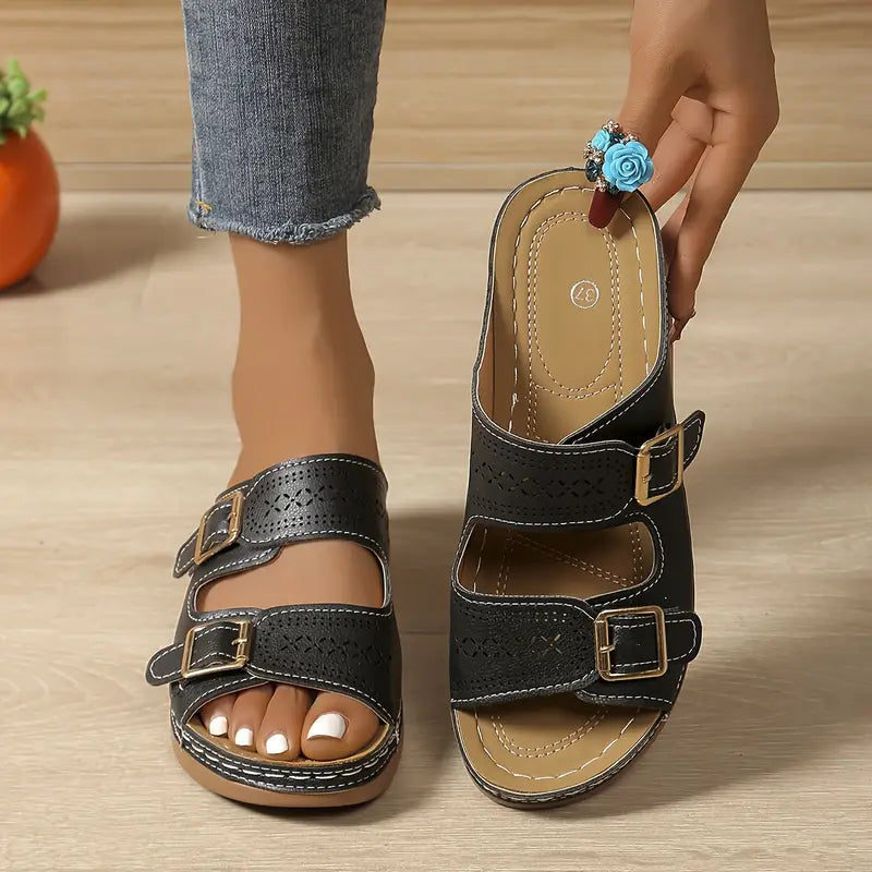 Hallie | Elegante Sandalen mit Anker-Muster für Damen