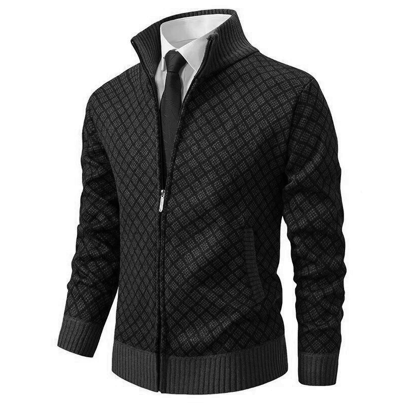 Edward™ | Moderne Herrenjacke - Mens Sweater - Schwarz / M