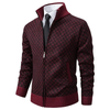 Edward™ | Moderne Herrenjacke - Mens Sweater - Burgunderrot / M