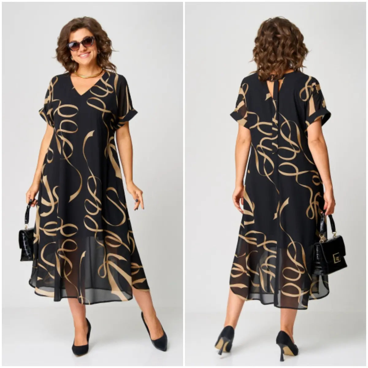 Analeia | luftiges Chiffonkleid in Plus-Size