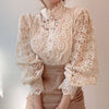 Cleah | Schickes langärmeliges Hemd im Retro-Stil mit Spitzen-Details