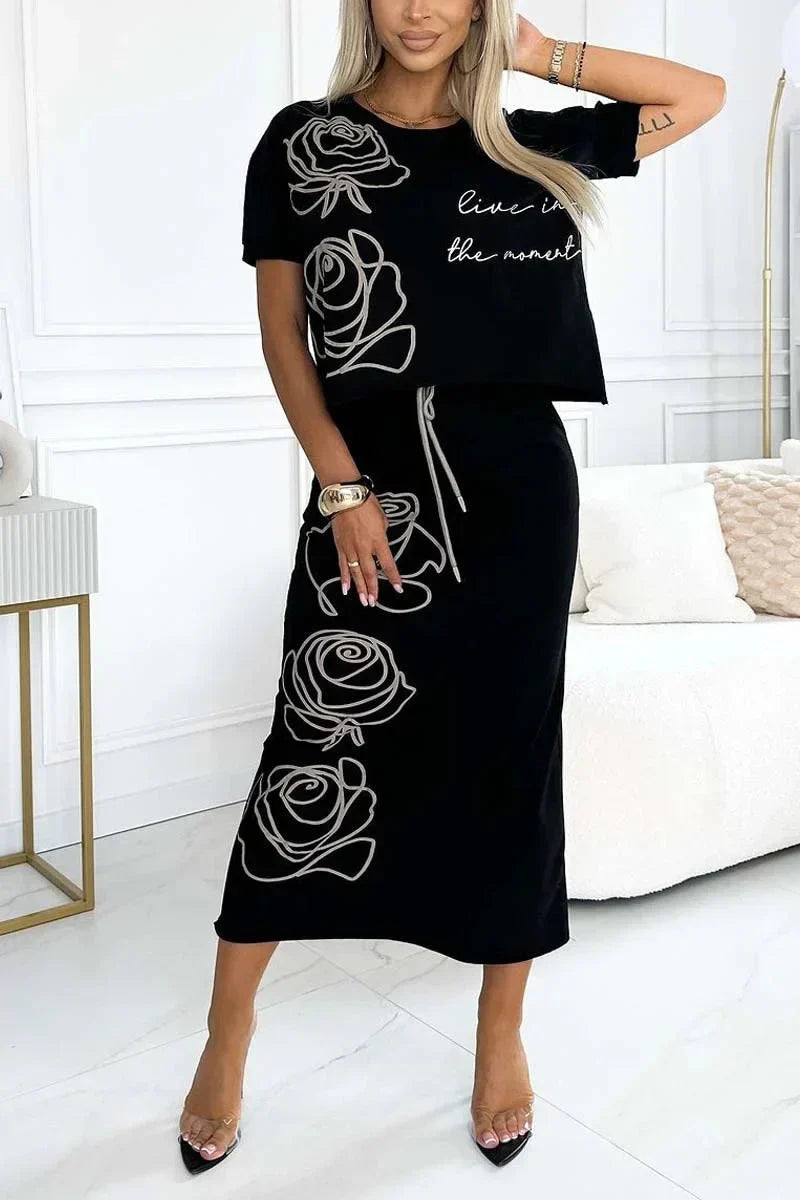 Kimberly | bequemes T-Shirt mit Blumenprint für den Alltag