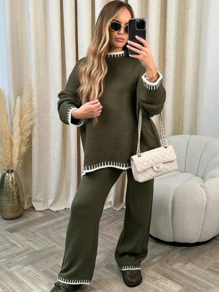 Ayla™ Bequemes Damen-Ensemble - Grün / S