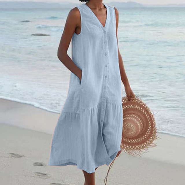 Amaya | Lässiges V-Neck-Kleid für den Sommer