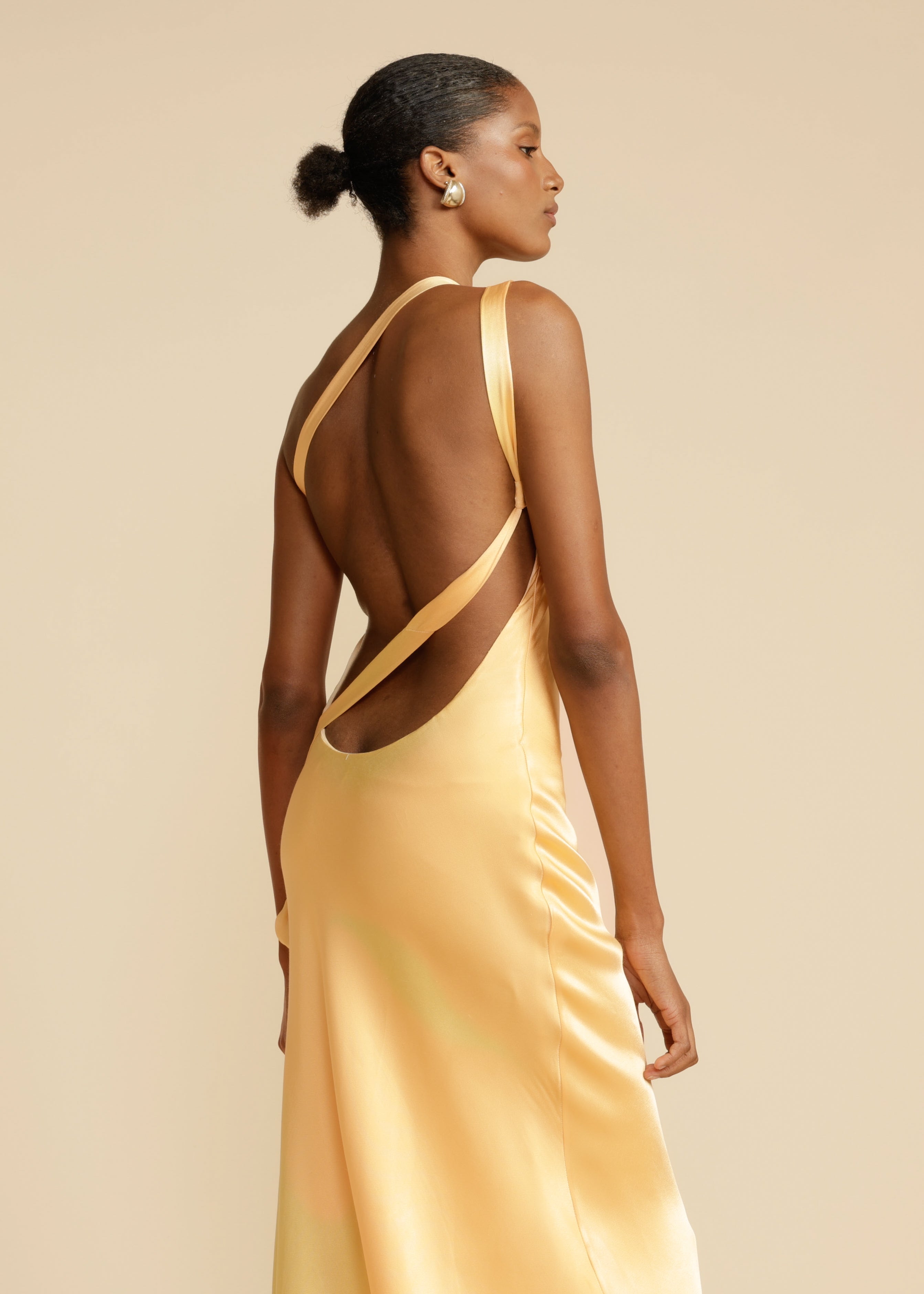Yani | Seiden-Slipkleid mit Ein-Schulter-Träger