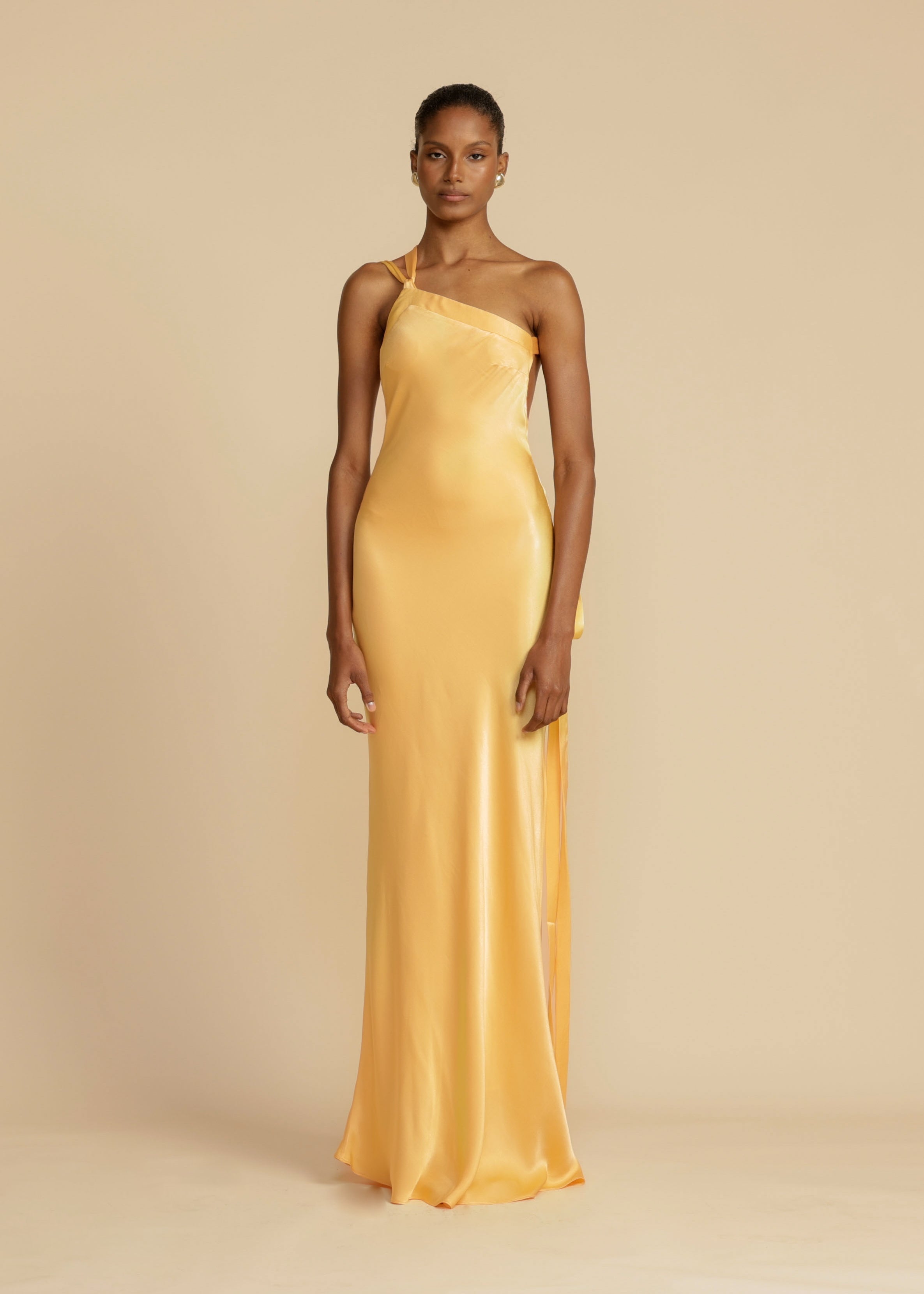 Yani | Seiden-Slipkleid mit Ein-Schulter-Träger