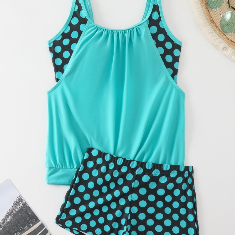 👙 Damski dwuczęściowy kostium kąpielowy w grochy