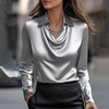 Chana | Elegantes seidiges Langarm-Top