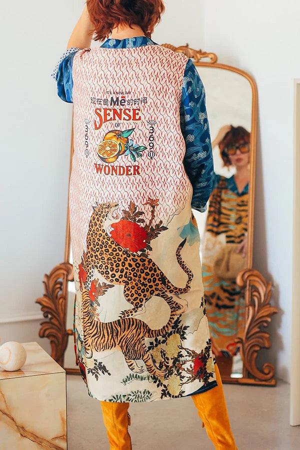 Serena | Kimono-Mantel mit tropischem Print