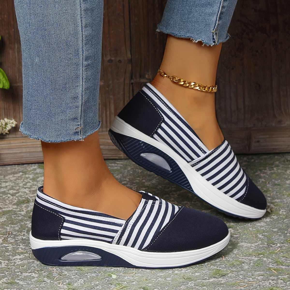 Kasty | Gestreifte orthopädische Schuhe