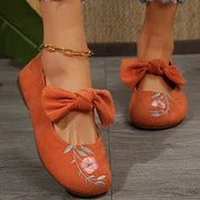 Nataly | modische flache Schuhe mit Schleifenakzent