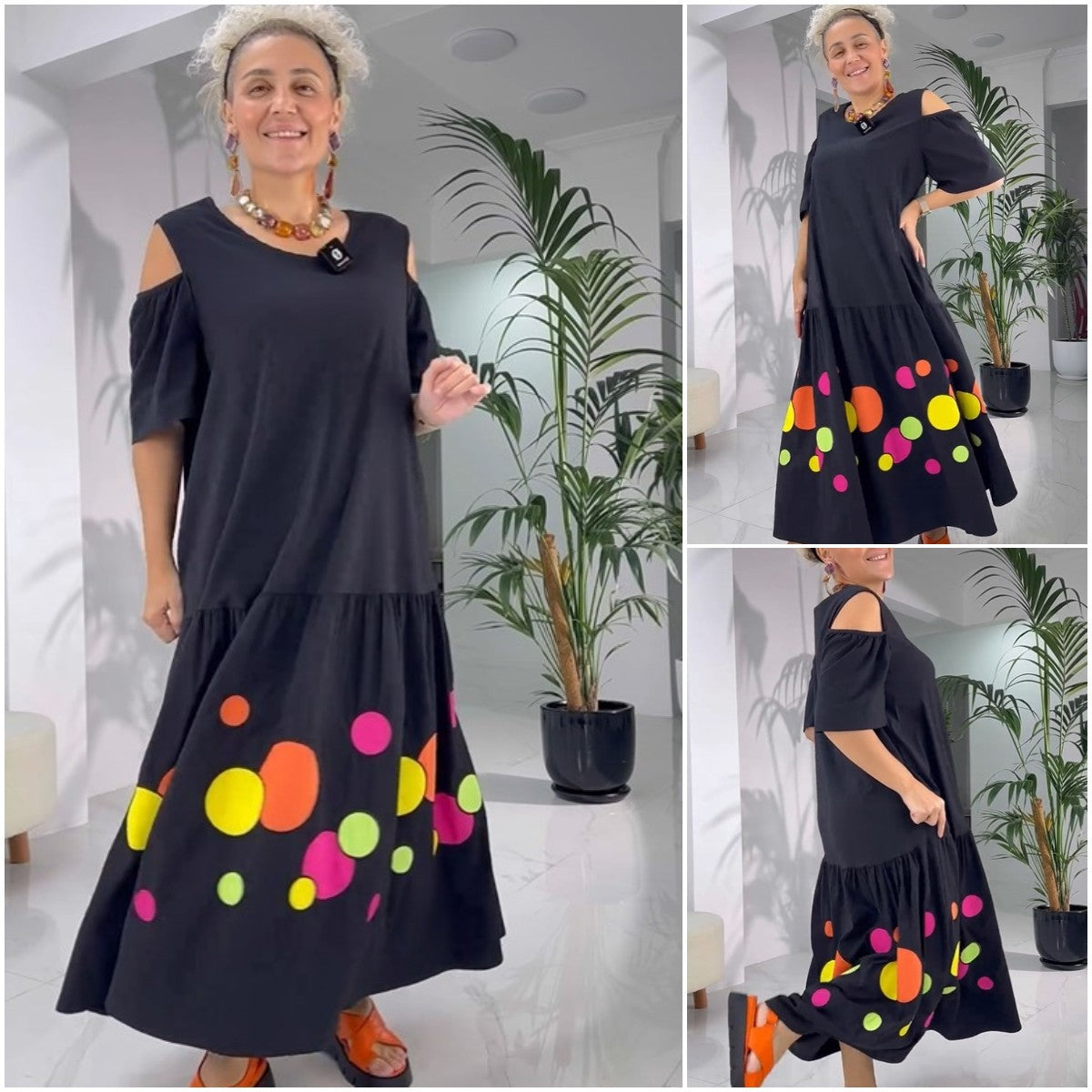 Yierra | Klassisches Baumwollkleid im Retro-Stil