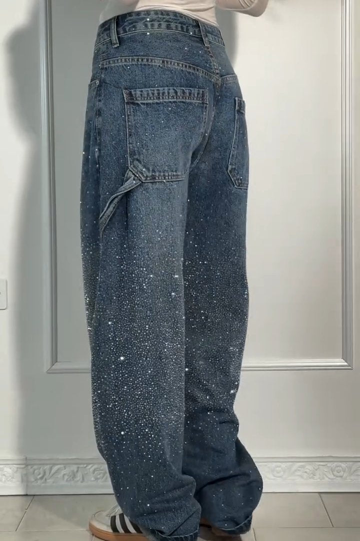 Cris | Trendige Loose-Fit Jeans mit Glitzer