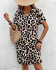 Madeline | elegantes Midikleid, trendiges Leopardenmuster.