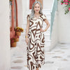 Coroia | Eleganter Damen-Jumpsuit mit weitem Bein und geometrischem Print
