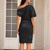 Anne | Pailletten-Partykleid mit One-Shoulder-Design für Damen