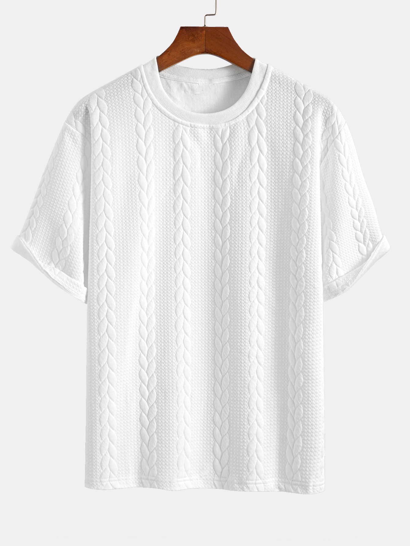Rudy | Lässiges Relax Fit T-Shirt mit Twist-Jacquard-Shorts