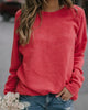 Stella™ - Stilvolles, bequemes Sweatshirt mit Rundhalsausschnitt - Rot / S