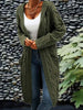 Isabell | Damen-Cardigan mit Taschen - Armeegrün / S