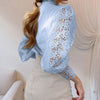Cleah | Schickes langärmeliges Hemd im Retro-Stil mit Spitzen-Details