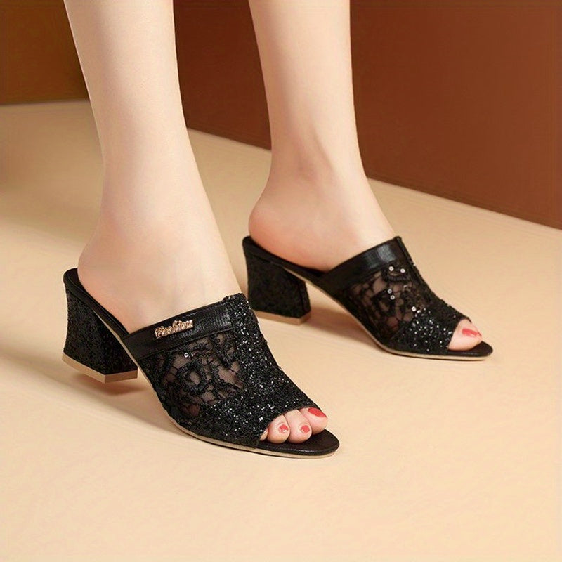 Dina | Funkelnde Sandalen mit edlen Pailletten