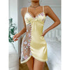 Anaya | Elegantes Satin-Nachthemd mit floraler Spitze