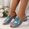 Isabel | Elegante Damen-Pantoffeln mit klobigem Absatz