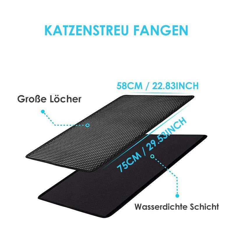 WabenMatte™ | Luxuriöse Waben-Katzenstreumatte | 50% RABATT HEUTE! - New Arrivals - Schwarz / S (30x30 cm)