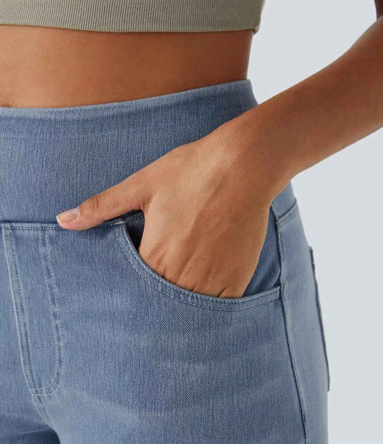 Carolina | Damen-Jeans, High Waist & weites Bein