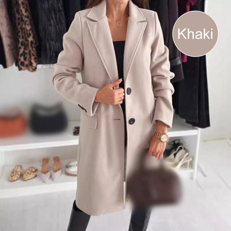 Ivy™ | Eleganter maßgeschneiderter langer Mantel für Damen