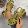 Lotus | Damen Sandalen mit Blockabsatz und Cut-Outs