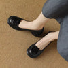 Brendah | Weiche Lederschuhe im Retro-Look mit klobigen Absätzen