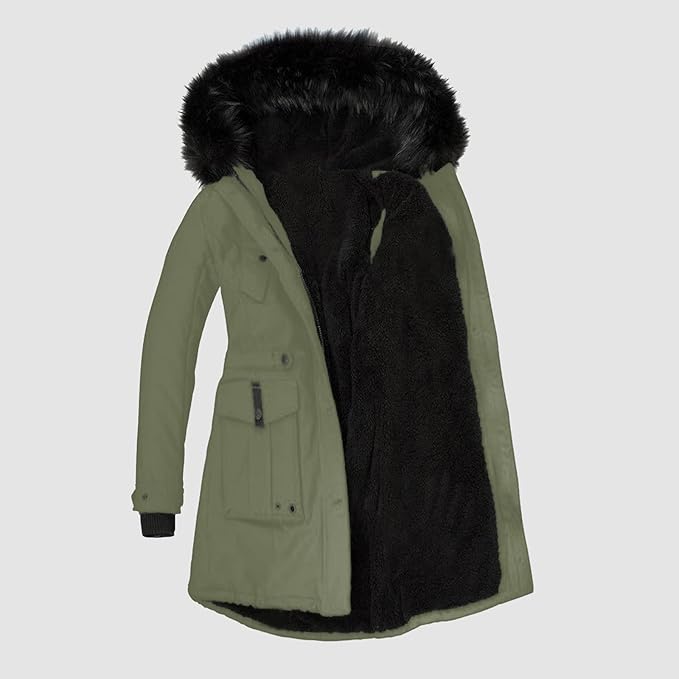 Luana™ | Fellgefütterte Winterjacke - Winter Coats - Rosa / XXS