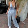 Alana | Stilvoller Denim-Overall mit tiefem V-Ausschnitt für Damen